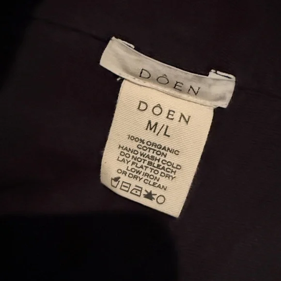 DOEN Canvas Wide Black Bucket Hat Size M/L - Picture 4 of 5